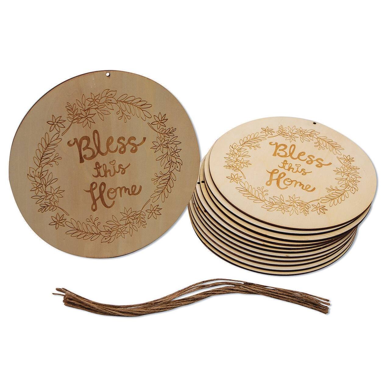 S&S Worldwide® Unfinished Bless This Home Plaque, 12ct.